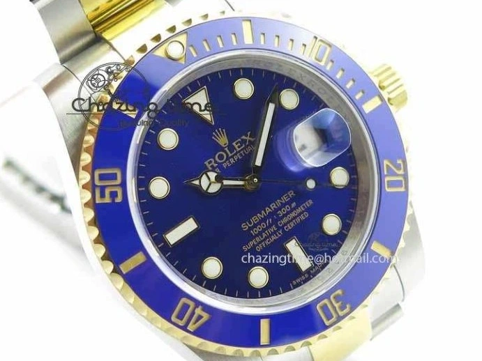 MiroTime 0410 Functional Submariner 116613 LB JF 1:1 Best Edition Blue Dial On SS YG Bracelet SH 3724
